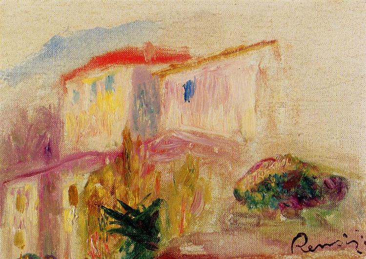 Le Poste at Cagnes (study), 1905 - 雷諾瓦