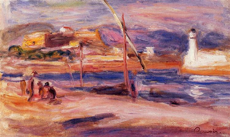 Lighthouse and Fort Carre Antibes, 1916 - Auguste Renoir