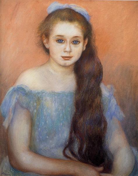 Portrait of a Young Girl, 1887 - 雷諾瓦