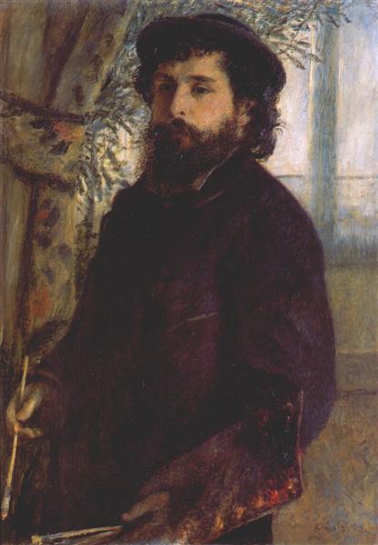 Portrait of Claude Monet, 1875 - 雷諾瓦
