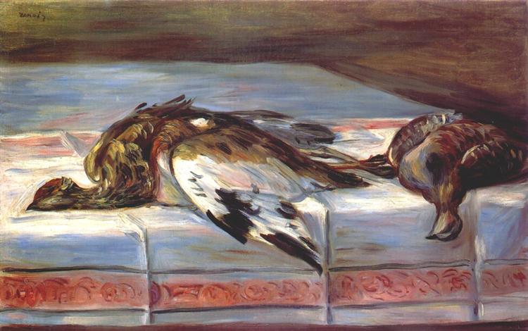 Still life with pheasant and partridge, c.1880 - П'єр-Оґюст Ренуар
