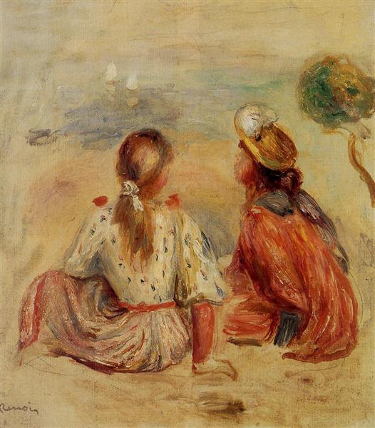 Young Girls on the Beach, 1898 - 雷諾瓦