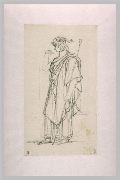 The figure of Orestes, standing draped - П'єр-Нарцис Герен