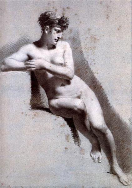 Female Nude Leaning, c.1800 - П'єр-Поль Прюдон
