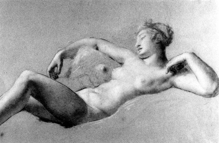 Female Nude Reclining, c.1800 - 皮埃尔·保罗·普吕东