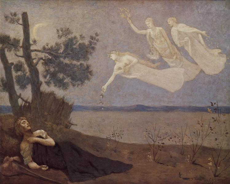 The Dream: "In his sleep he Saw Love, Glory and Wealth Appear to Him", 1883 - Пьер Пюви де Шаванн