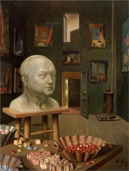 Boris Anrep in his Studio, 65 Boulevard Arago, 1949 - Pierre Roy