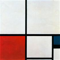 Composition N. 1 with Red and Blue - Piet Mondrian