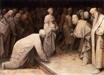 Cristo e a Acusada de Adultério - Pieter Bruegel o Velho