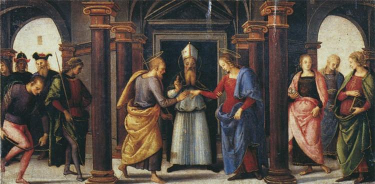 Pala di Fano (Marriage of the Virgin), 1497 - 佩魯吉諾