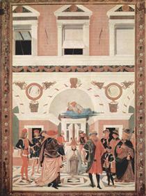 The Miracles of San Bernardino. The Healing of the blind and deaf Riccardo Micuzio - Pietro Perugino