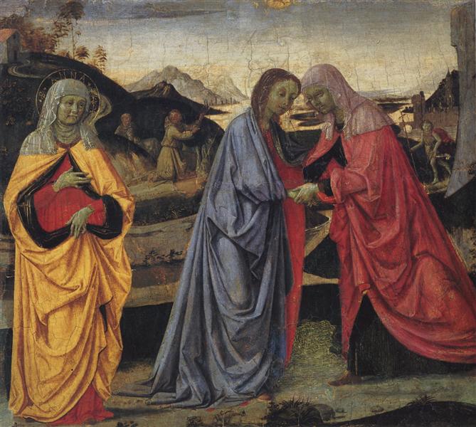 The Visitation with St. Anne and St. John the Stigmata of St.Francis, 1470 - 1473 - П'єтро Перуджино