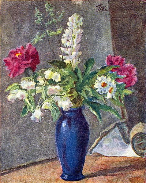 Blue vase, 1949 - Pyotr Konchalovsky