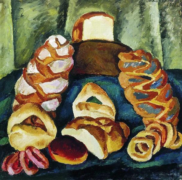 Хлебы на зеленом, 1913 - Пётр Кончаловский