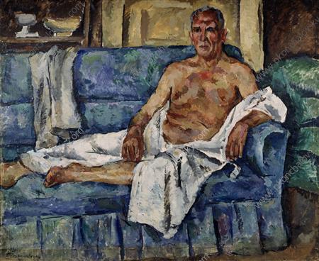 Portrait of the Artist Alexander Leonidovich Vishnevsky, 1920 - Piotr Kontchalovski