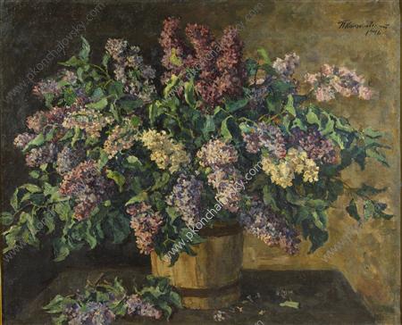 Still Life. Lilacs in the tub., 1946 - Piotr Kontchalovski