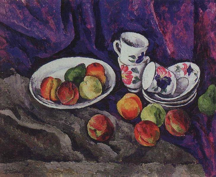 Still Life. Peaches., 1916 - Pjotr Petrowitsch Kontschalowski