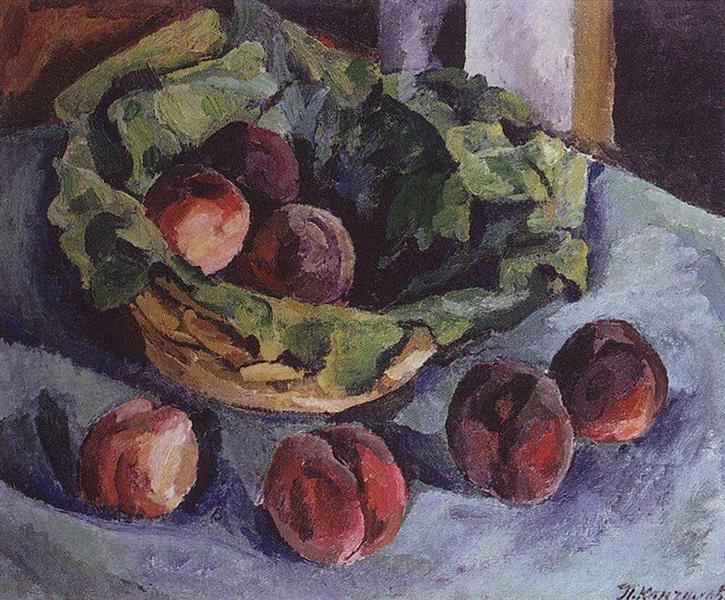 Still Life. Peaches., 1919 - Pjotr Petrowitsch Kontschalowski