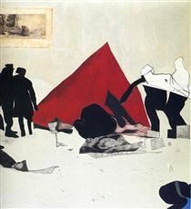 Dismantling the Red Tent - Ronald Kitaj