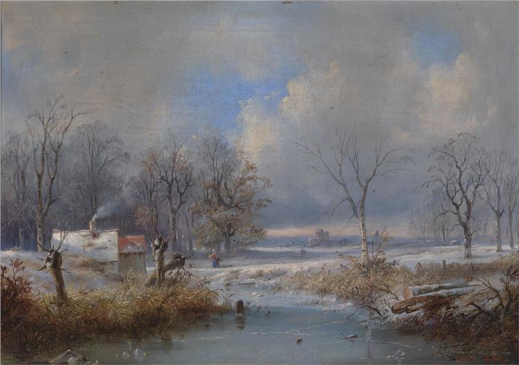 Winterlandschaft, 1830 - Раден Салех
