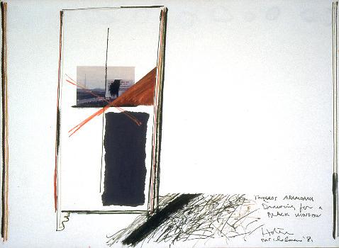 Towards Aramoana (Drawing For A Black Window), 1981 - Ralph Hotere