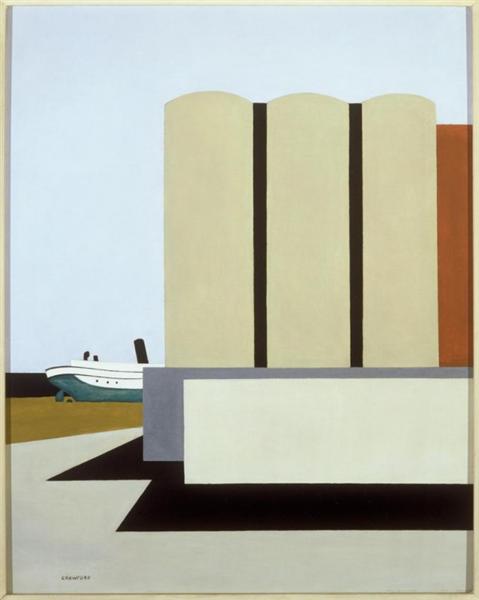 Boat and Grain Elevators No. 2, 1942 - Ральстон Кроуфорд
