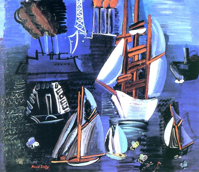 Boats in Le Havre, 1926 - Рауль Дюфи