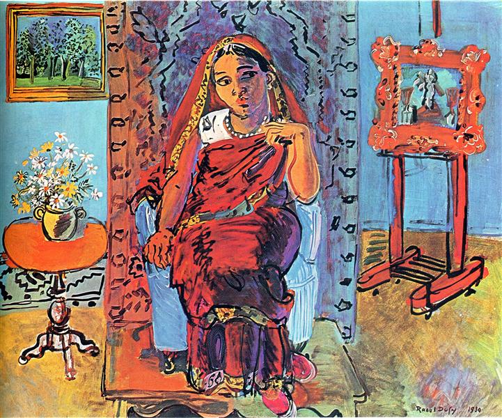 Interior with Indian Woman, 1930 - Raoul Dufy