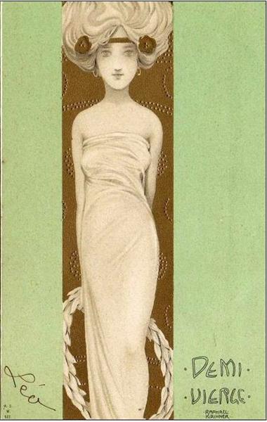 A half of a Virgin, 1901 - Raphael Kirchner