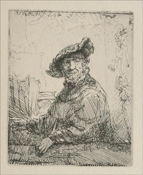 A Man in an Arboug, 1642 - Rembrandt van Rijn