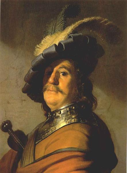 Um Guerreiro, 1626 - 1627 - Rembrandt
