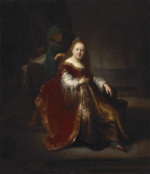 A young woman at her toilet, 1633 - Рембрандт