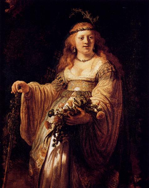 Flora, c.1634 - Rembrandt van Rijn