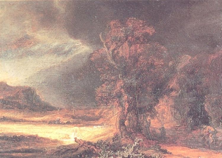 Landscape with the Good Smaritan, 1638 - Рембрандт