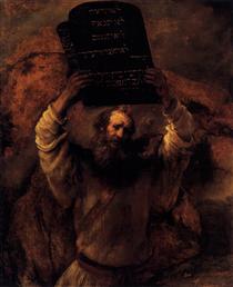Моисей, разбивающий Скрижали Завета - Рембрандт