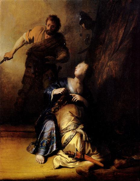 Samson And Delilah, 1628 - Рембрандт