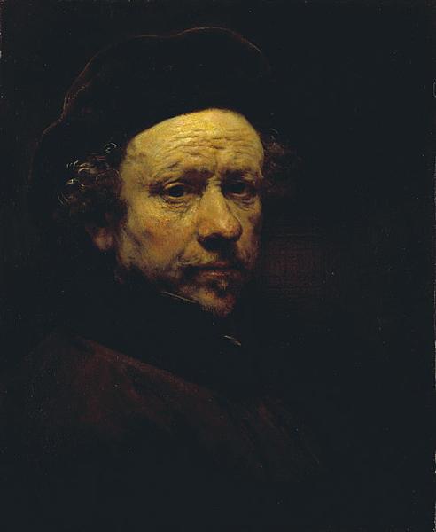 Self-portrait with beret and turned up collar, 1657 - 1659 - Рембрандт