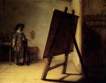 O Artista no seu Estúdio - Rembrandt