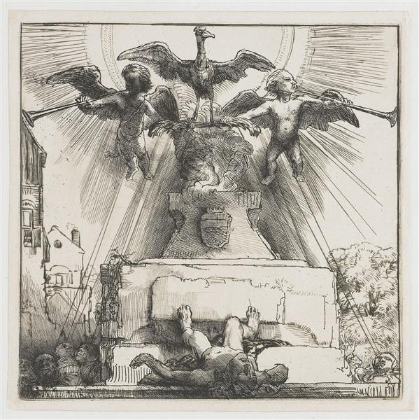 The phoenix or the statue overthrown, 1658 - Рембрандт