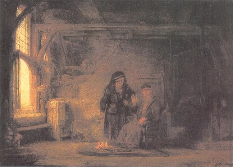 Tobit and Anna with the Kid, 1645 - Rembrandt van Rijn