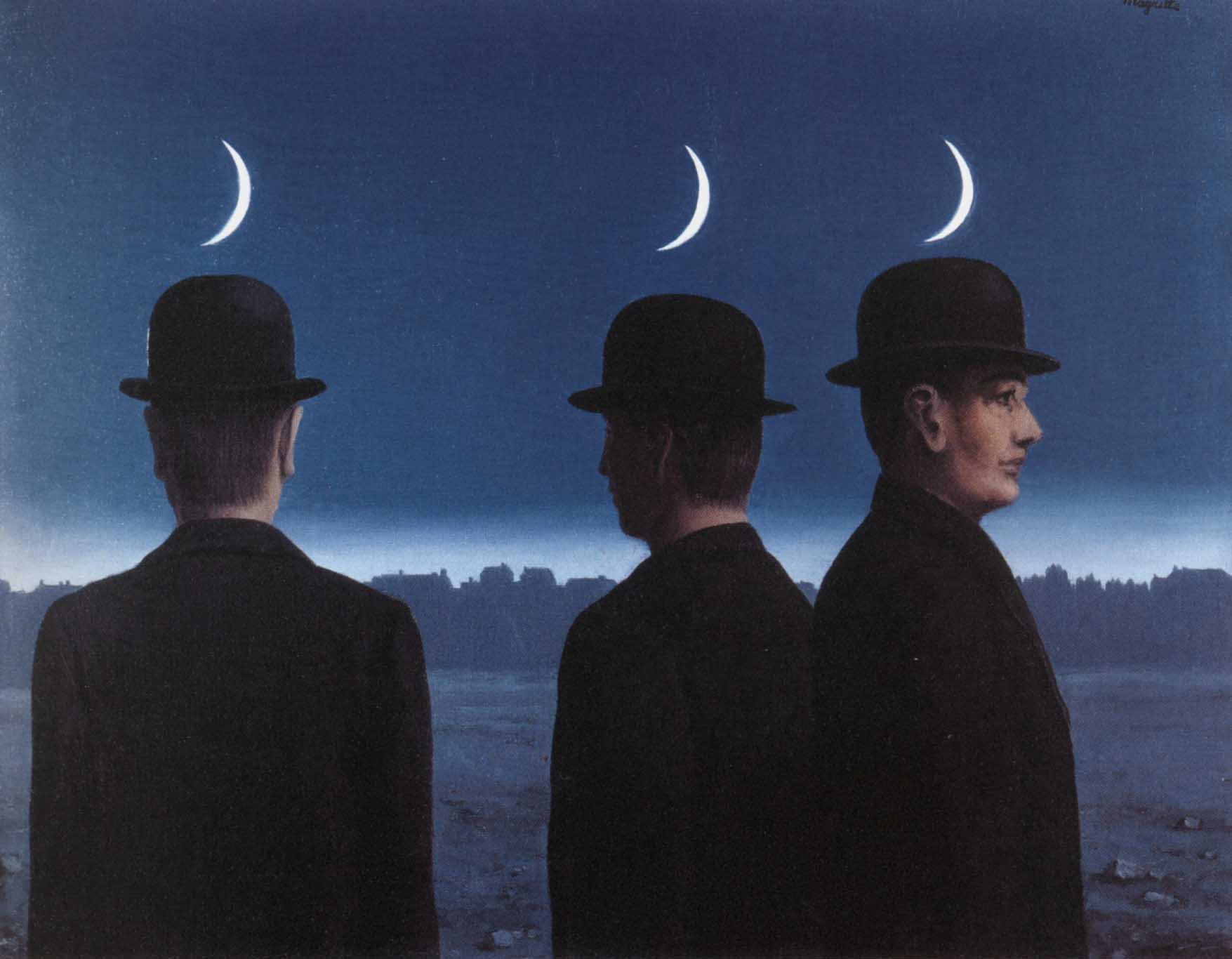 René Magritte, The Mysteries of the Horizon, 1955, private collection. nocturnal paintings