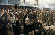 The Return to the Front. Victoria Railway Station - Richard Jack