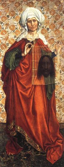 Saint Veronica Displaying the Sudarium - Robert Campin