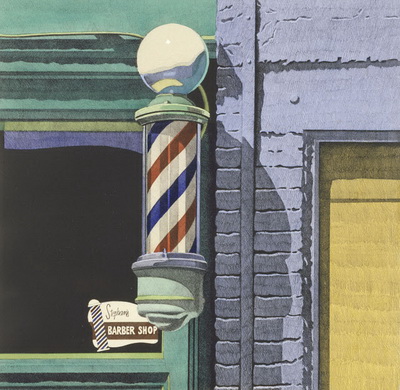 Barber Shop, 1989 - Robert Cottingham