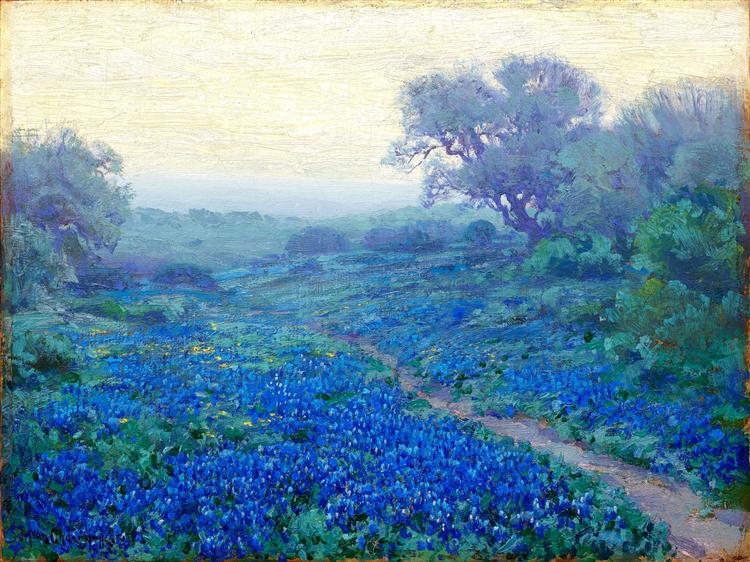 Bluebonnets at Sunrise, 1917 - Роберт Джулиан Ондердонк