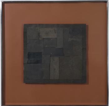 Untitled (black on orange), 1969 - Robert Nickle