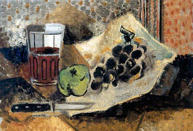 Still Life with Glass and Grapes, 1923 - Роже Бисьер