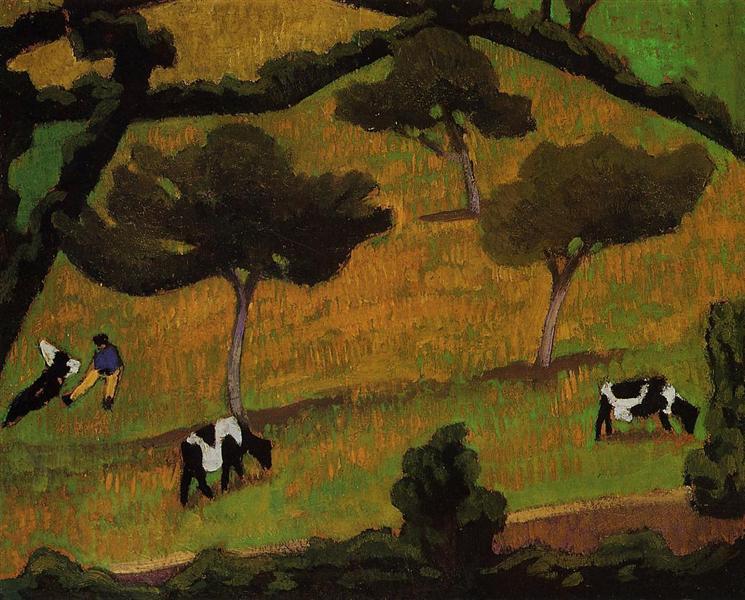 Cows in a Meadow, 1909 - Роже де ла Френе