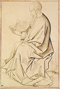 Etude of figure the evangelist - Rogier van der Weyden
