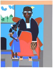 Family (mother and child) - Romare Bearden